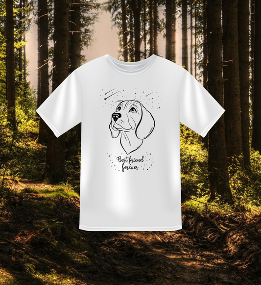 Beagle im Sternenzauber – Unisex T-Shirt